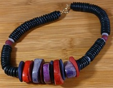Collana tribale boho legno