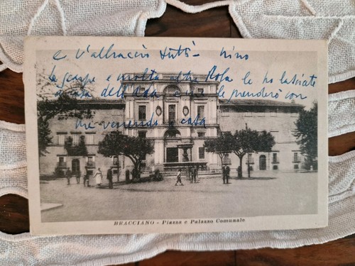 Cartolina bracciano piazza - bracciano, e