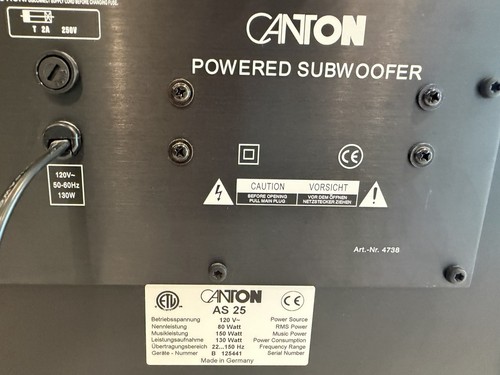 Canton powered subwoofer - 25,