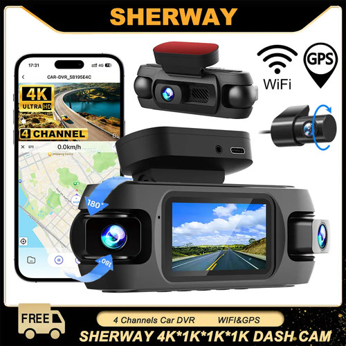 Dash cam 4ch anteriore - dash, 4k