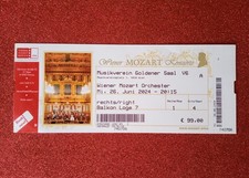 Biglietto Concerto Orchestra Mozart di Vienna Musikverein Goldener Saal. Austria