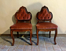 COPPIA POLTRONCINE SEDIE VINTAGE ANTICHE STILE LUIGI FILIPPO