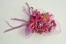 32247 Bomboniere Fiori Finti Rosa Strass Fucsia Rametto Foglie Portaconfetti