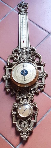 Stazione meteo metallo dorato