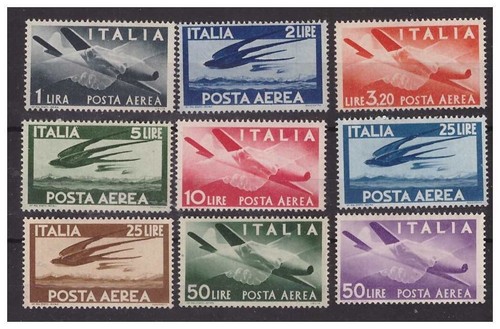 Italia 1945 posta aerea - italia,