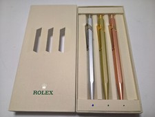 ULTRA RARE ROLEX PENS SET DEALER GADGET 2024 SET 3 PENNE GENUINE 100%