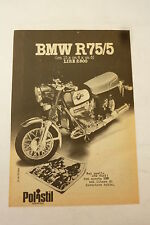 *ADVERTISING PUBBLICITA'  BMW R75/5  lire 2800   POLISTIL - 1974