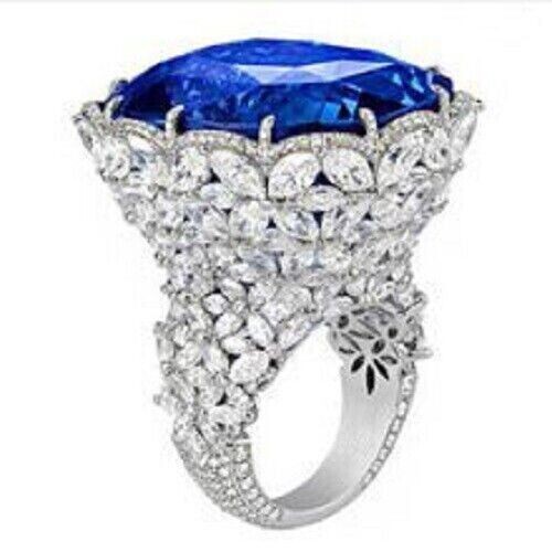 Anello art déco con - art, zaffiro