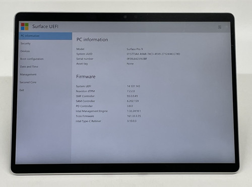 Microsoft surface pro 5 - 9, 13,5"