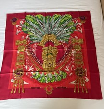 Sciarpa di seta HERMES rossa