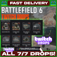 Battlefield 6 BF6 TWITCH DROPS - TUTTI I 7/7 DISPONIBILI - PELLE SOLDATO - PELLE VEICOLO