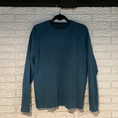 Zara felpa blu teal girocollo - teal,