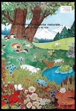 1980ca * Manifesto Poster Originale "Proteggere Ambiente Naturale - Ecosistema"