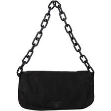 Prada Nylon Tessuto Chain Shoulder Bag