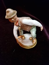  Giuseppe Cappè originale, porcellana Capodimonte " GIOCATORE"