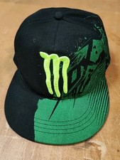 Monster Energy Cap taglia 7 1/4 basecap nero verde RARO