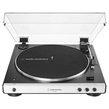 Audio-Technica AT-LP60XBT Giradischi con trasmissione cinghia, Bluetooth, Bianco