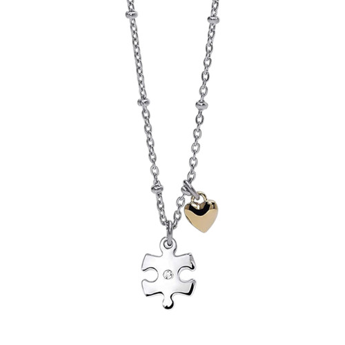 Collana acciaio con - collana, in