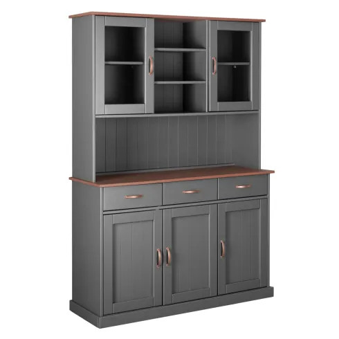 Credenza grigia alta mobile - credenza, 3