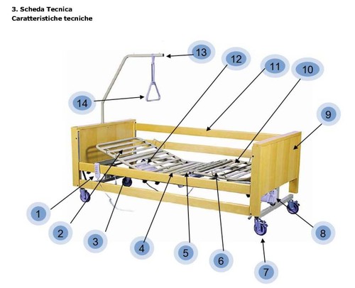 Letto elettrico elevabile - , in
