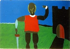 Tano Festa, I nostri antenati I, 1987 - litografia numerata e firmata