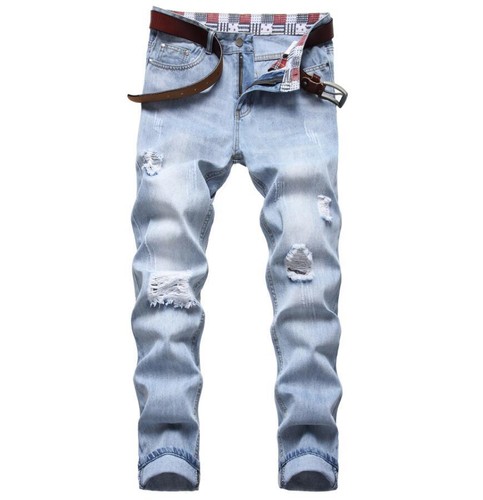 Jeans uomo blu chiaro denim