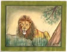Dipinto Leone Fatto a Mano Raj