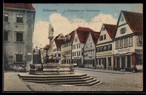 Neckarsulm marktplatz und - ak, neckarsulm,