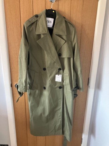 Trench cappotto verde - , zara