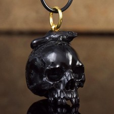 Ciondolo teschio uomo corno