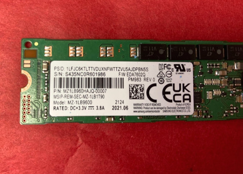 Samsung pm983 960 - pm983, gb/1