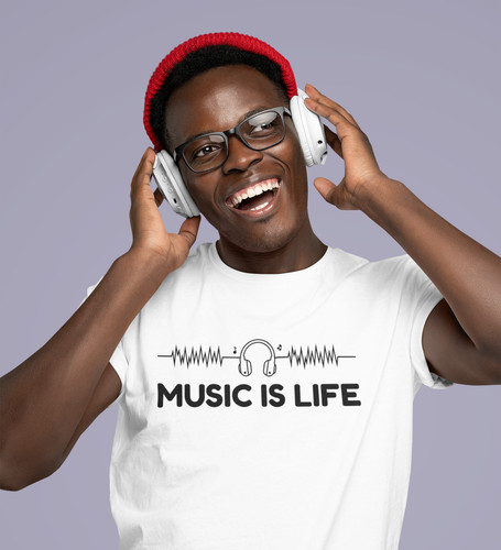 Maglietta music life regalo - life,