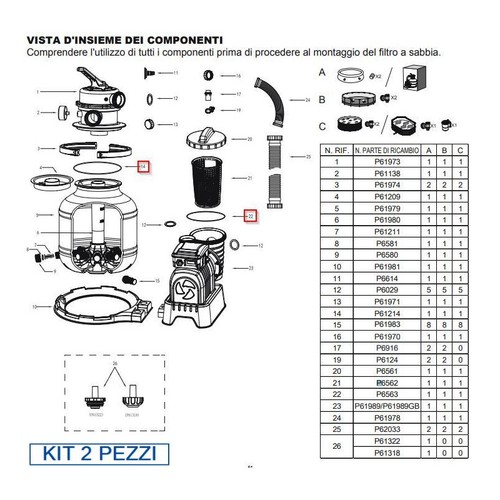 Bestway kit guarnizioni - bestway,