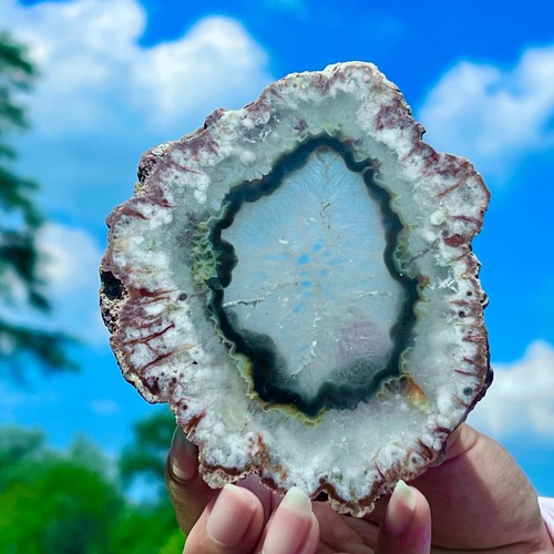 Fetta geode agata pizzo - fetta,
