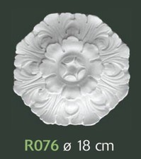 Rosone in gesso bianco per