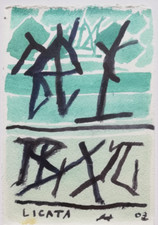 RICCARDO LICATA: Raro Acquerello su Carta, Firmato, Datato, Archiviato. STUPENDO