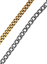 collana grumetta acciaio placcato oro 18kt giallo silver girocollo 60cm catena