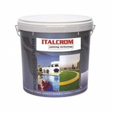 Pittura al quarzo per esterni bianca all'acqua Italcrom Quarzopiù 14 l - 4 l
