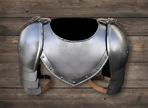 Pauldron medievali acciaio - pauldron,
