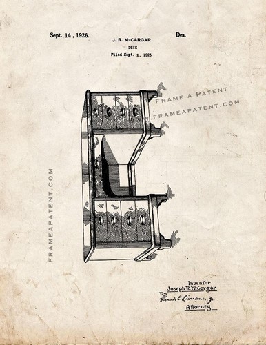 Scrivania stampa brevetto