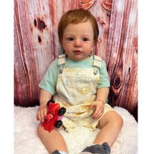 Complete Reborn Baby Dolls 28" bambino giallo capelli corti panno radicato corpo regalo