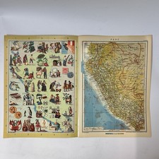 Stampa geografica Perù 1959