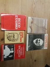 Lotto di 5 libri, padre pio + cartolina, s. Pio X, papà Wojtyla, V. Bachelet