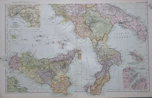 1907 mappa italia - mappa,