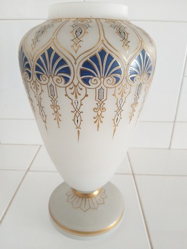 Prezioso vaso dipinto vetro - prezioso, in