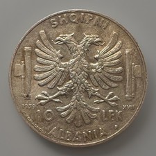 10 LEK 1939 BB-SPL ALBANIA