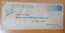 Pubblicità Black Starr and Frost Gorham Inc busta 594 Fifth Avenue NY 1939