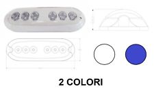 LUCE SUBACQUEA A 6 LED POLICARBONATO OVALE - 1500 LUMEN - BARCA NAUTICA GOMMONE