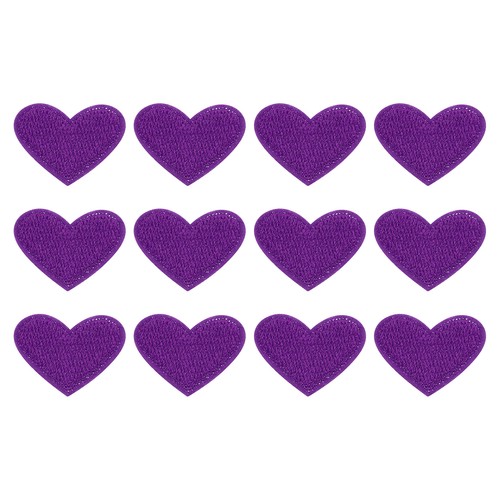 12pcs toppe ricamo cuore 25mm - cuore,