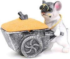 Portacenere, Posacenere Da Esterno in Resina, Posacenere a Forma Di Bulldog, Por